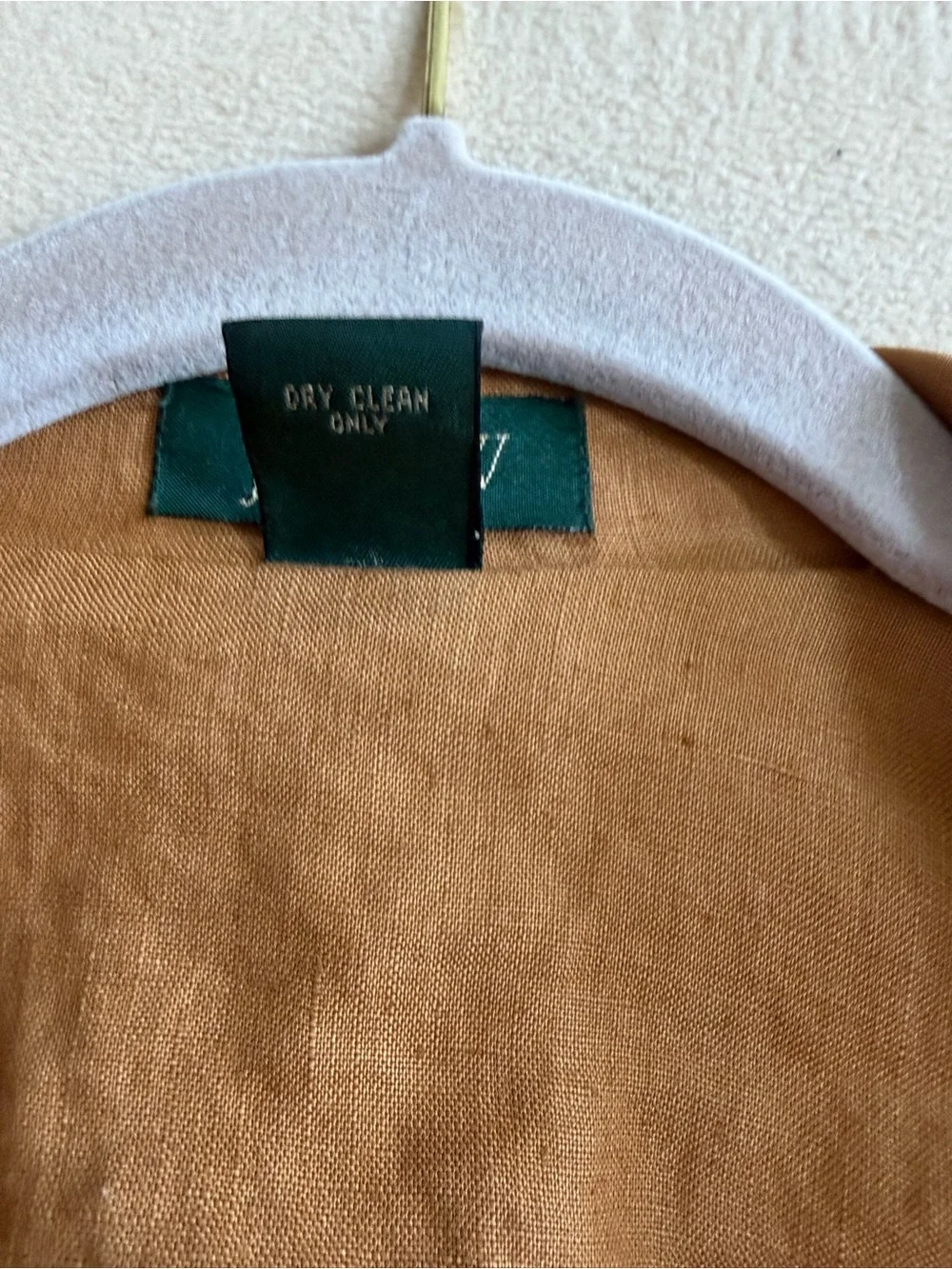 JCrew 100% Linen Camel Brown Blazer Jacket Size 4 Vtg 90s